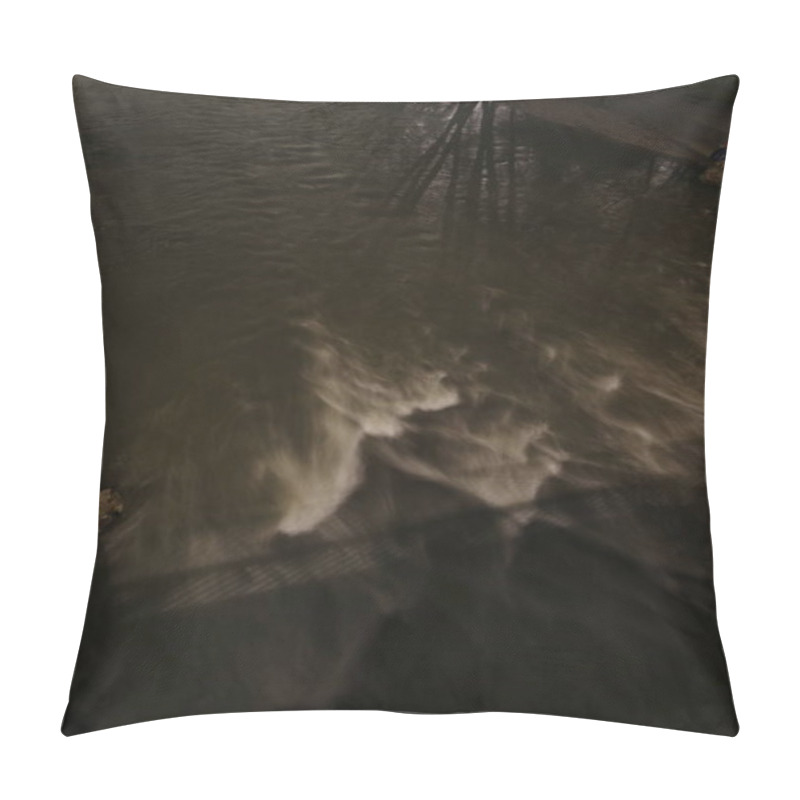 Personality  River Flowing At Night In A Park Pillow Covers