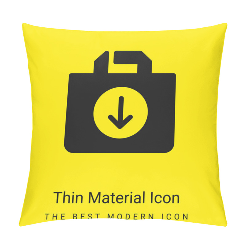 Personality  Bag Minimal Bright Yellow Material Icon Pillow Covers