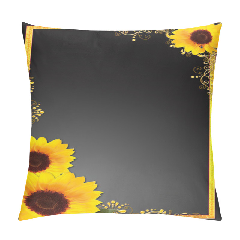 Personality  Sunflower Frame Pillow Covers