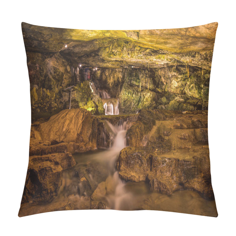 Personality  St. BEATUS CAVE, SWITZERLAND - May 31, 2018 - St. Beatus Cave In Lake Thun Near Interlaken, Canton Bern. Pillow Covers