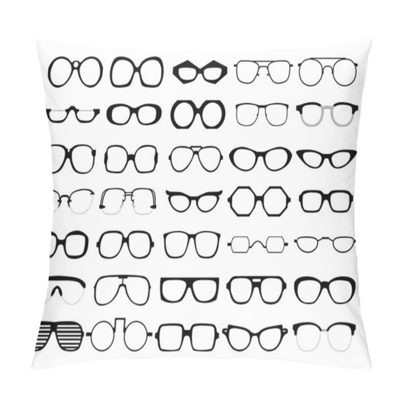 Personality  Vector Set Of Glasses. Retro, Wayfarer, Geek, Hipster Frames. Pillow Covers