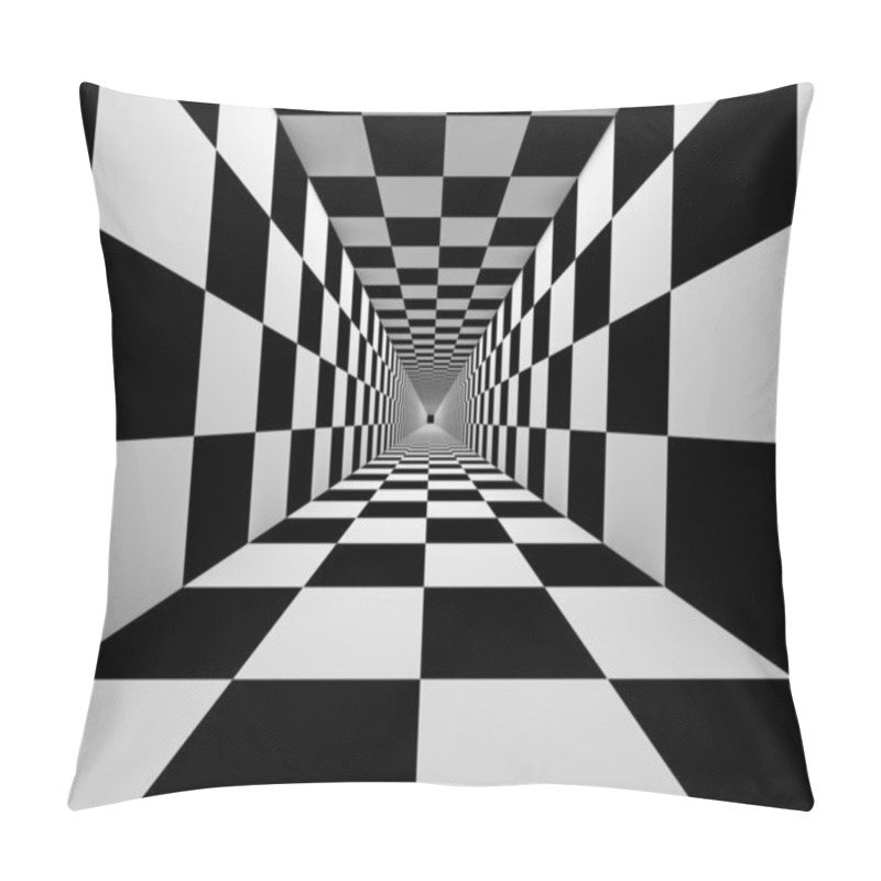 Personality  Checkered Black And White Tunnel Pillow Covers