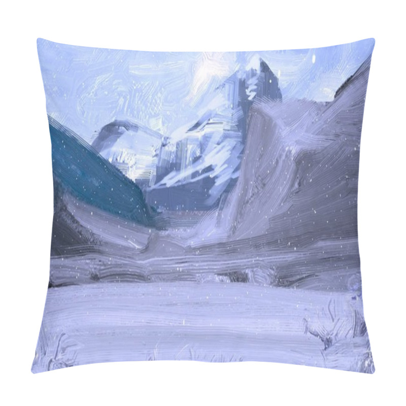 Personality  Winter Landscape In The Mountains Pillow Covers