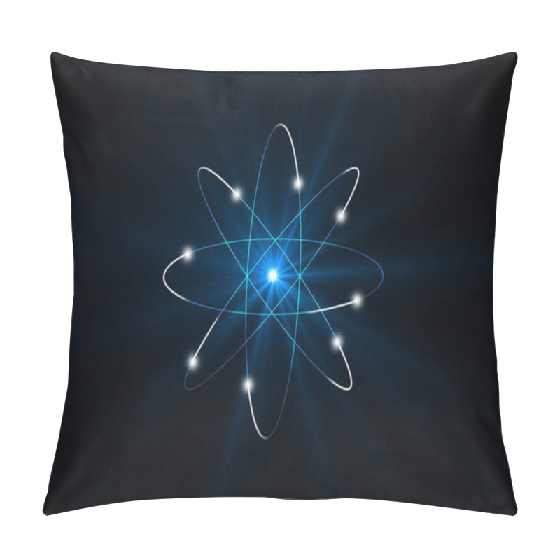 Personality  Abstract Technology Circles With Global Connection Lines. Energy Recycle Symbol Graphic Design On Black Background. 3d Illustration Pillow Covers