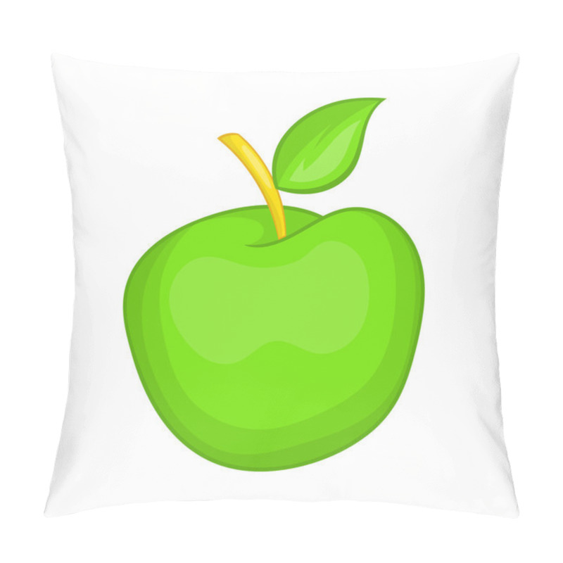 Personality  Green Apple Icon, Cartoon Style Pillow Covers