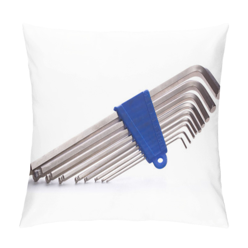 Personality  Photo Of Set Hex Keys On Empty White Background Pillow Covers