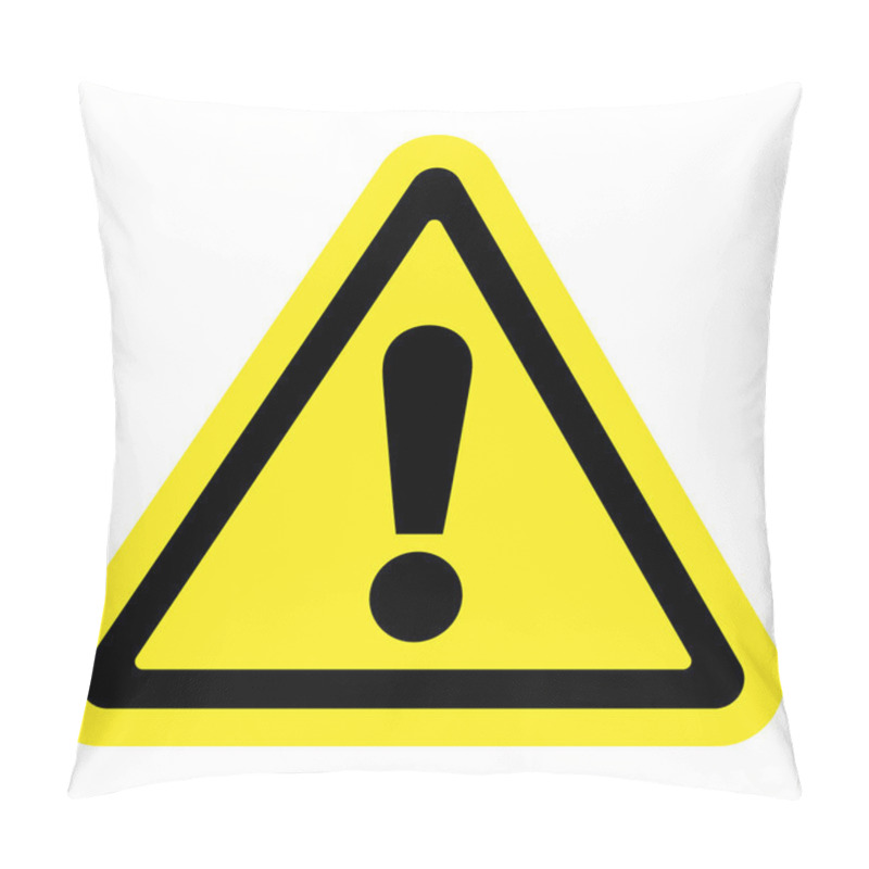 Personality  Attention Sign On White Background Pillow Covers