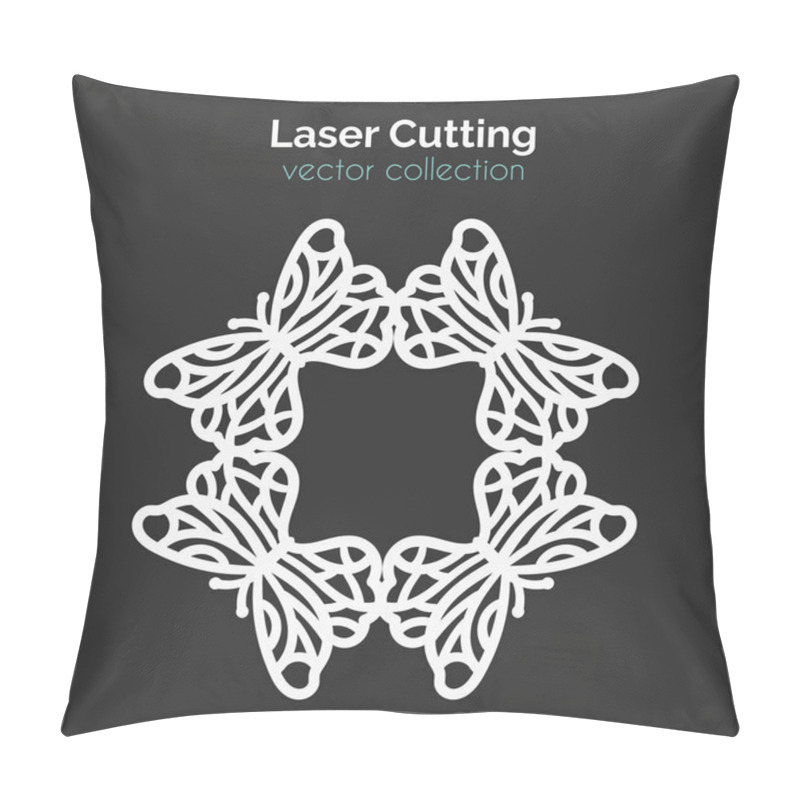 Personality  Laser Cutting Template. Round Card. Die Cut Mangala Pillow Covers