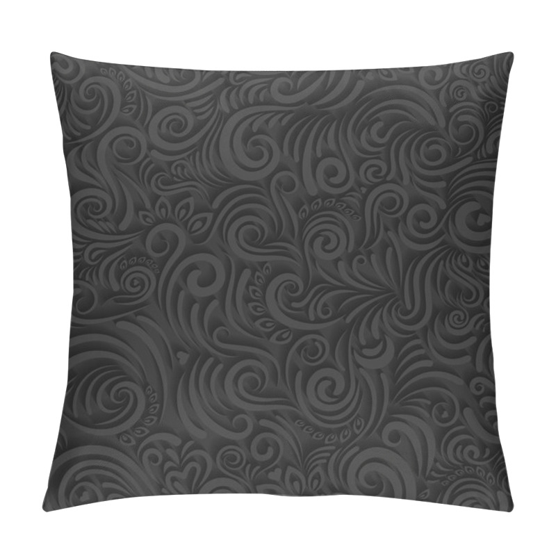 Personality  Black Floral Seamless Background Pillow Covers