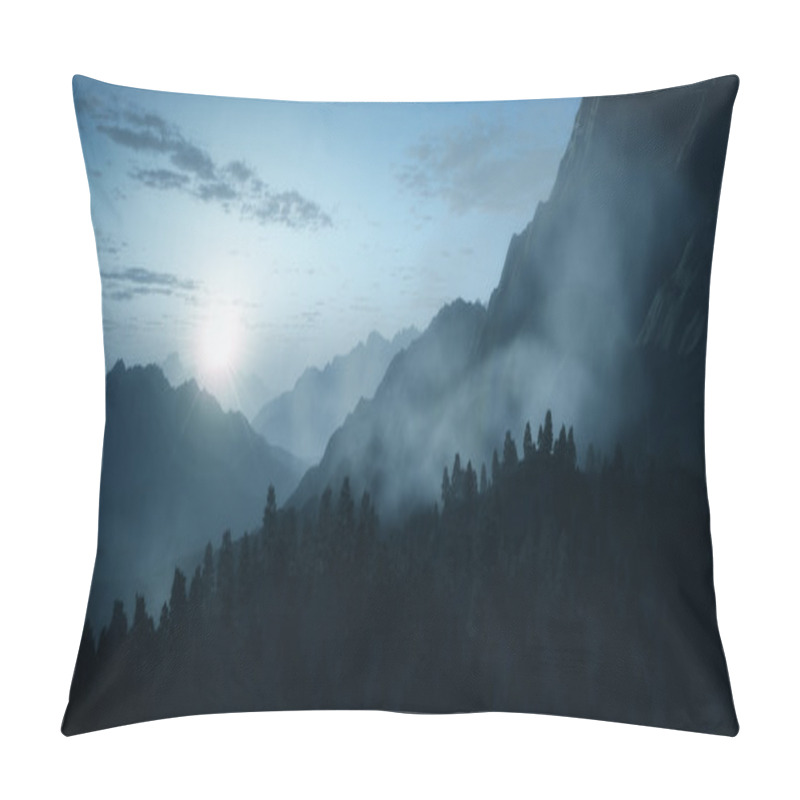 Personality  Early Morning Mountain Pillow Covers