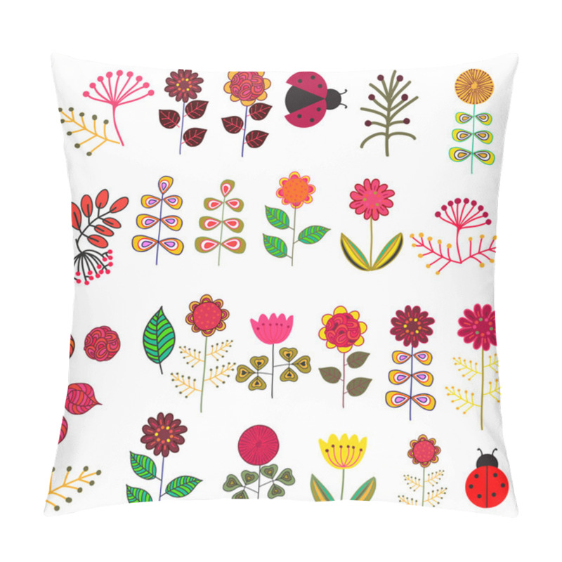 Personality  Doodle Flowers Set Pillow Covers