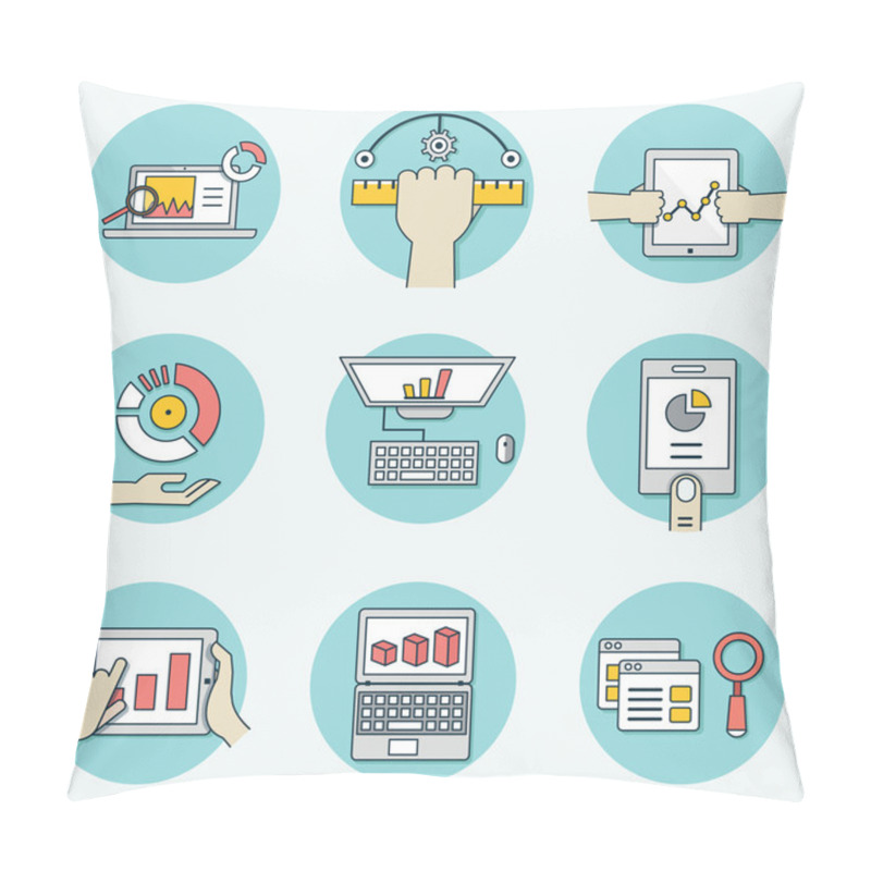 Personality  Set Of Data Analytics Icons For Business - Part 1 Pillow Covers