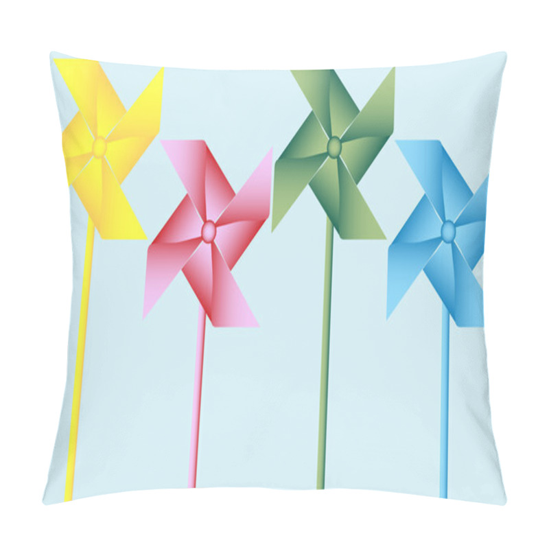 Personality  Set Of 4 Origami Pinwheels Pillow Covers