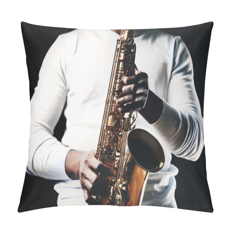 Personality  Musician Playing The Saxophone Pillow Covers