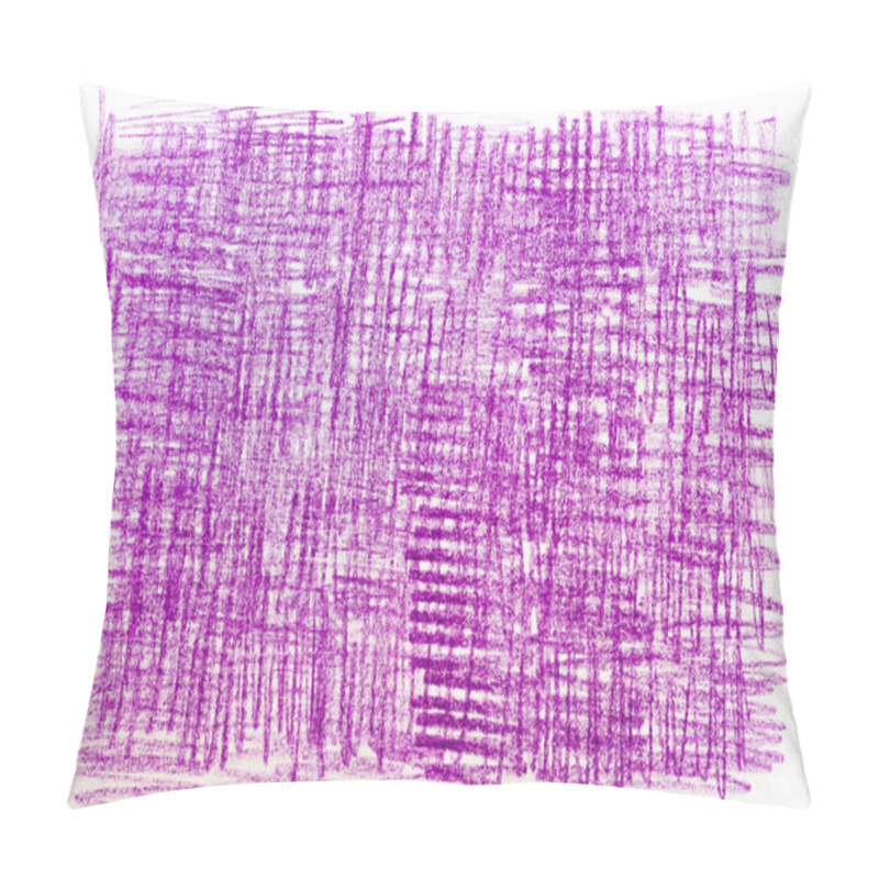 Personality   Violet Crayon Drawings On Paper Background Texture Pillow Covers