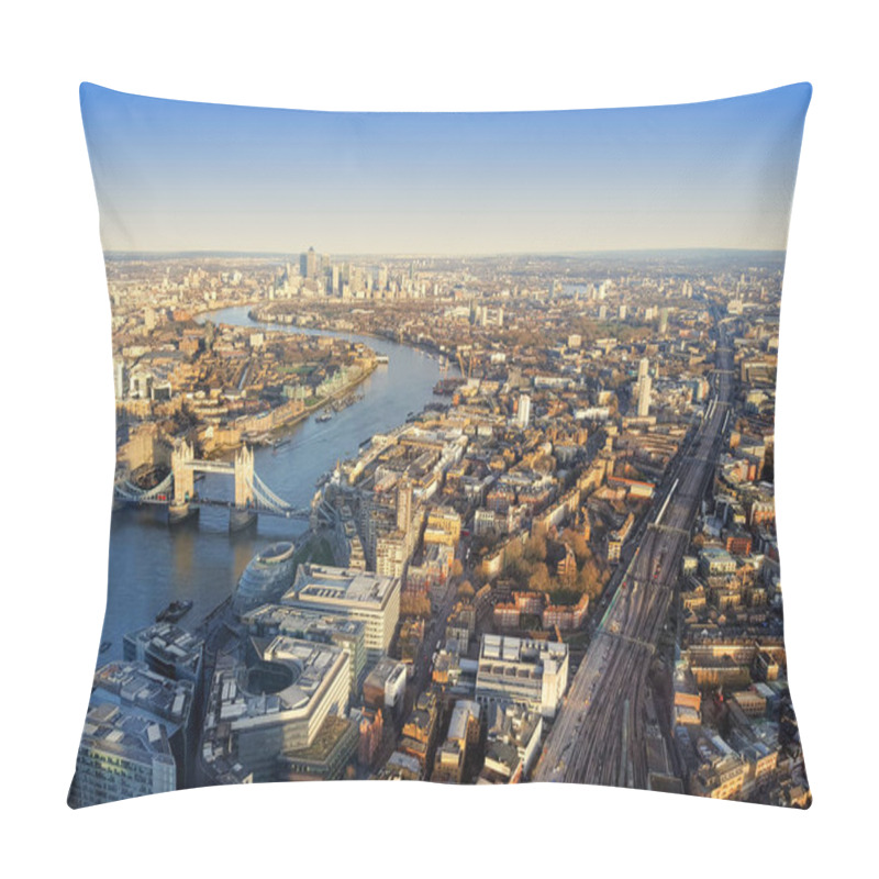 Personality  London City Skyline, Aerial View Pillow Covers