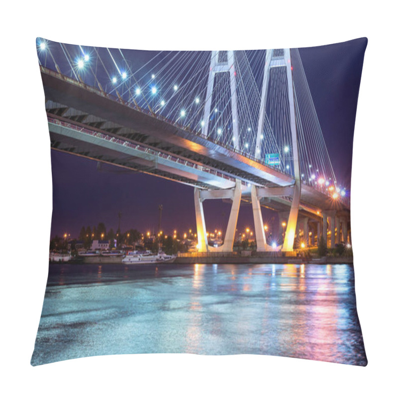 Personality  Big Obukhovsky Cable-stayed Bridge, Neva River Pillow Covers