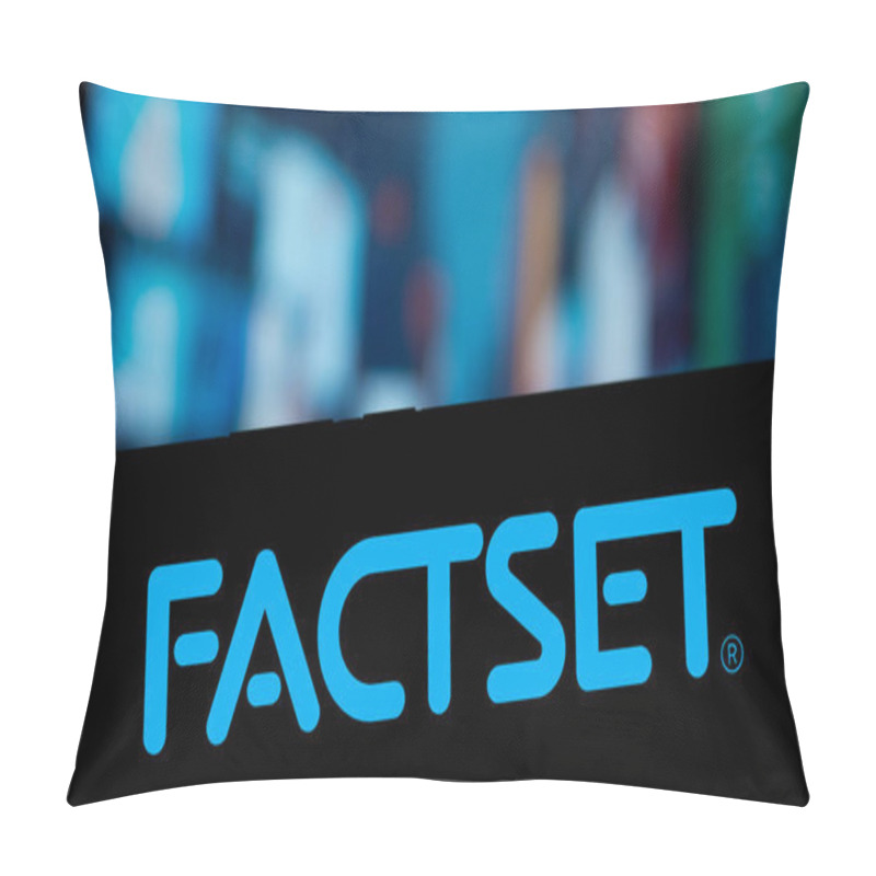 Personality  Dhaka, Bangladesh- 09 Nov 2024: Factset Logo Is Displayed On Smartphone. Pillow Covers