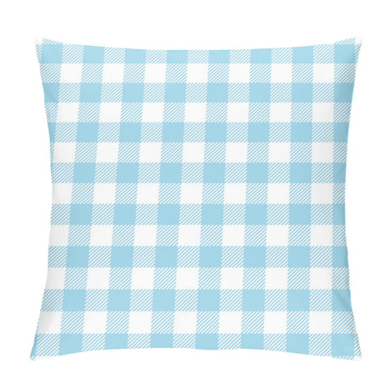 Personality  Seamless Pattern Big Check Blue And White Pillow Covers