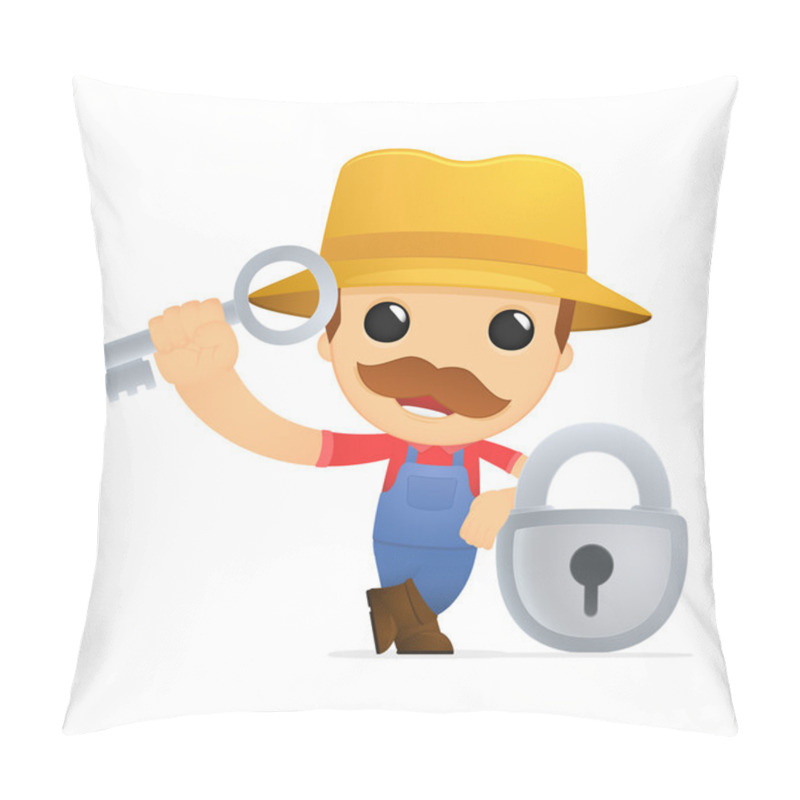 Personality  Funny Cartoon Farmer Pillow Covers