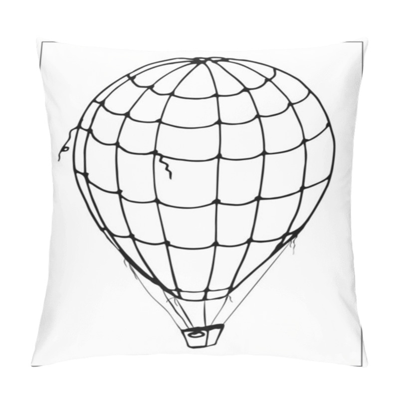 Personality  Vector Isolated Air Balloon On White Background. Pillow Covers