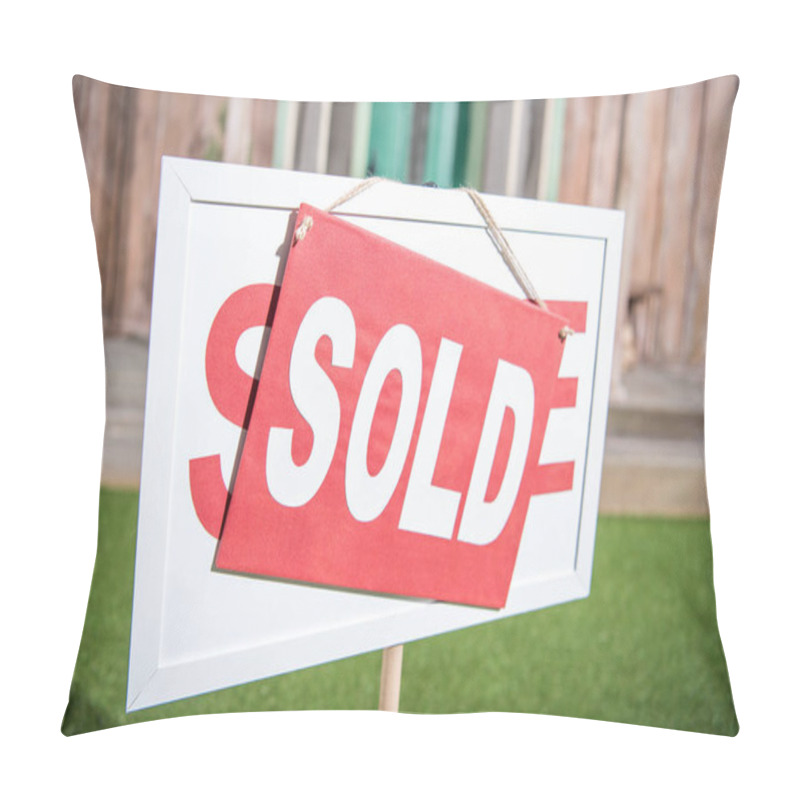 Personality  Sale Banner With Sold Card Pillow Covers