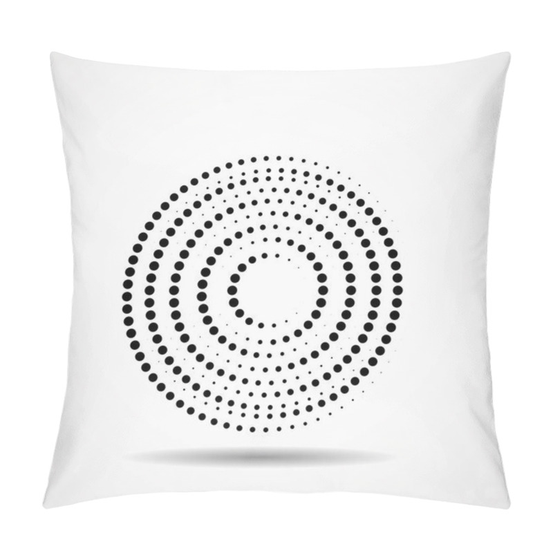 Personality  Abstract Dotted Circles. Dots In Circular Form. Vector Design Element Pillow Covers