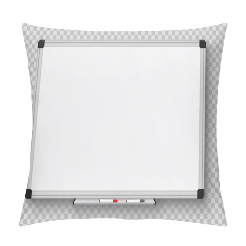 Personality  Realistic Office Whiteboard. Empty Whiteboard With Marker Pens - Pillow Covers