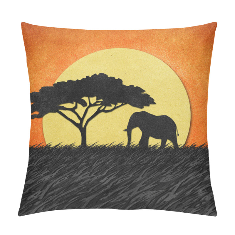 Personality  Elephant Recycled Paper Background Pillow Covers