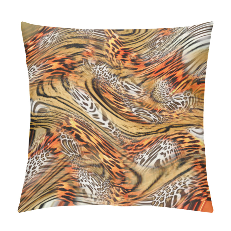 Personality  Tiger And Leopard Skin Background Pillow Covers