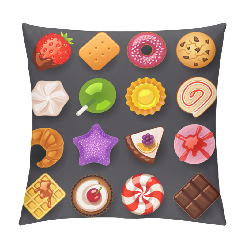 Personality  Dessert Icon Set Pillow Covers