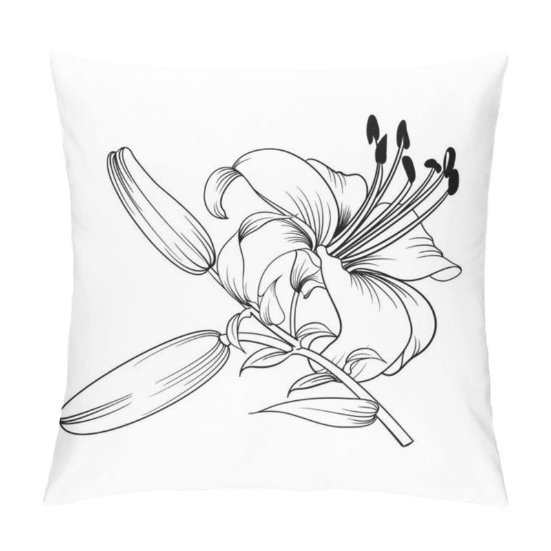 Personality  The Blooming Lily. Pillow Covers