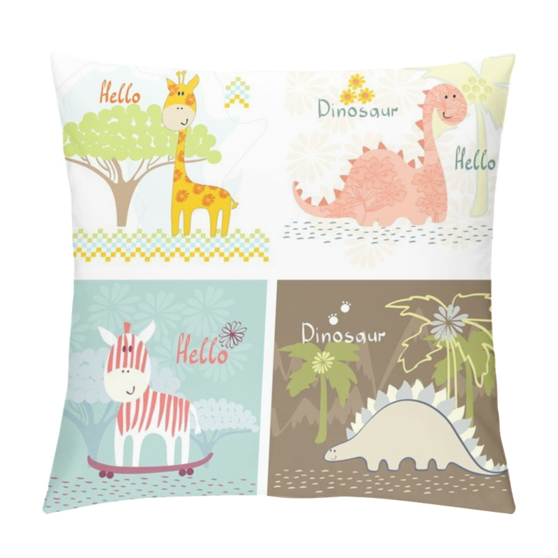 Personality  Vector Childish Card Pillow Covers