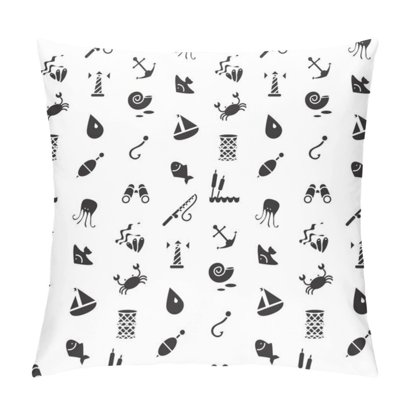 Personality  Isolated Marine And Fishing Seamless Pattern Pillow Covers