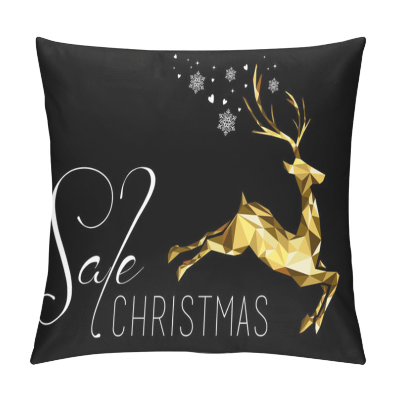 Personality  Christmas Sale Gold Reindeer Business Shop Xmas Pillow Covers