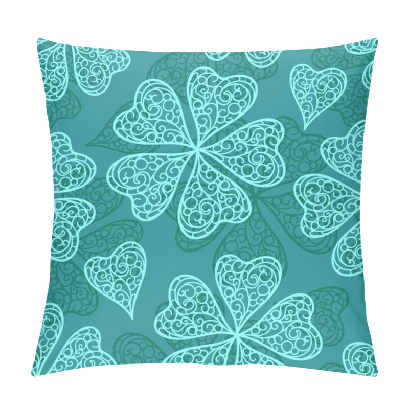 Personality  Vector Blue Flourish Seamless Pattern Pillow Covers