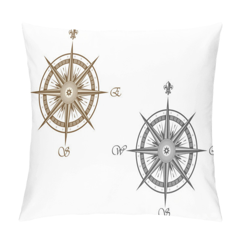 Personality  Medieval Compass Pillow Covers