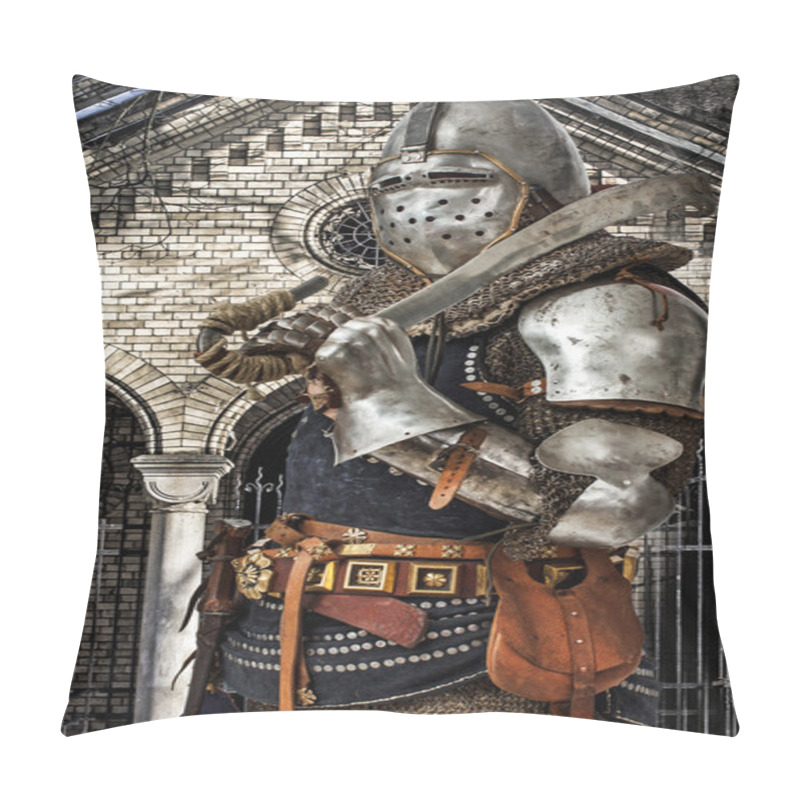 Personality  Armored Knight With His Sword Pillow Covers