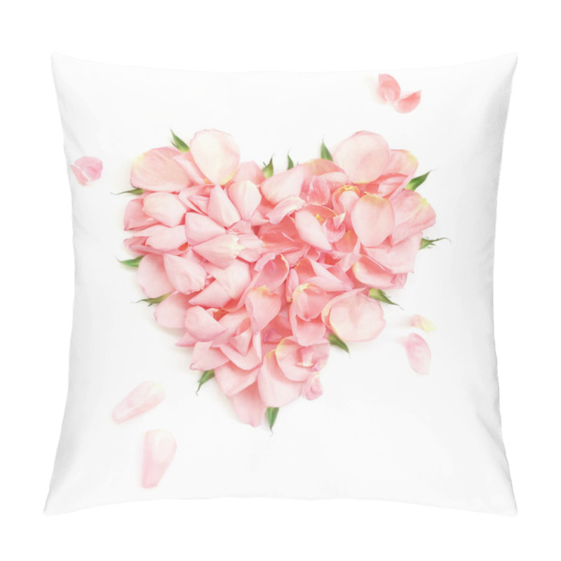 Personality  Heart From The Most Gentle Rose-petals Pillow Covers