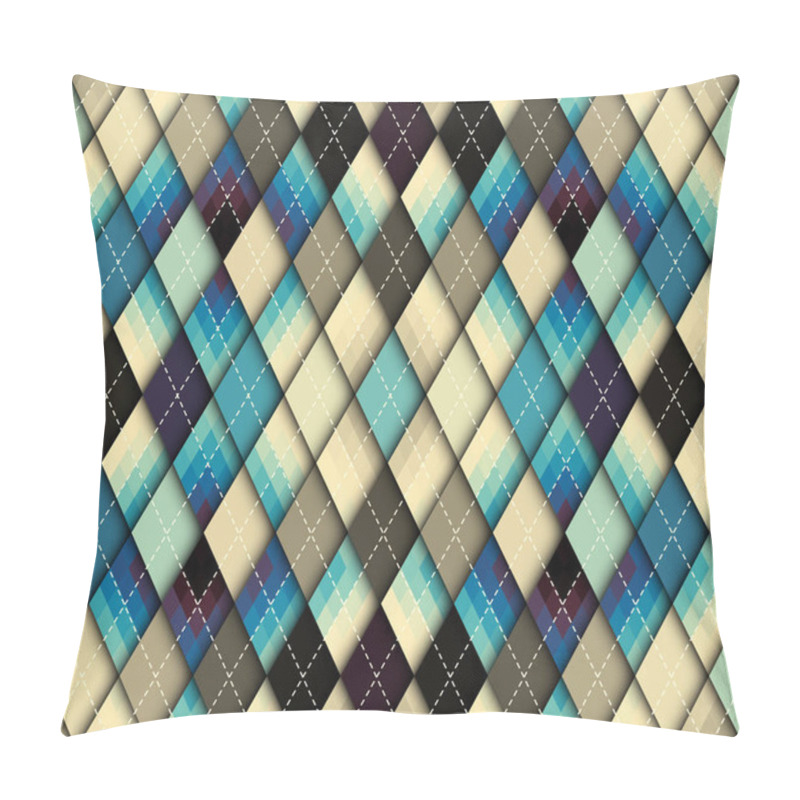 Personality  Argyle Seamless Vector Pattern Background. Pattern Of A Rhombuses. Pillow Covers