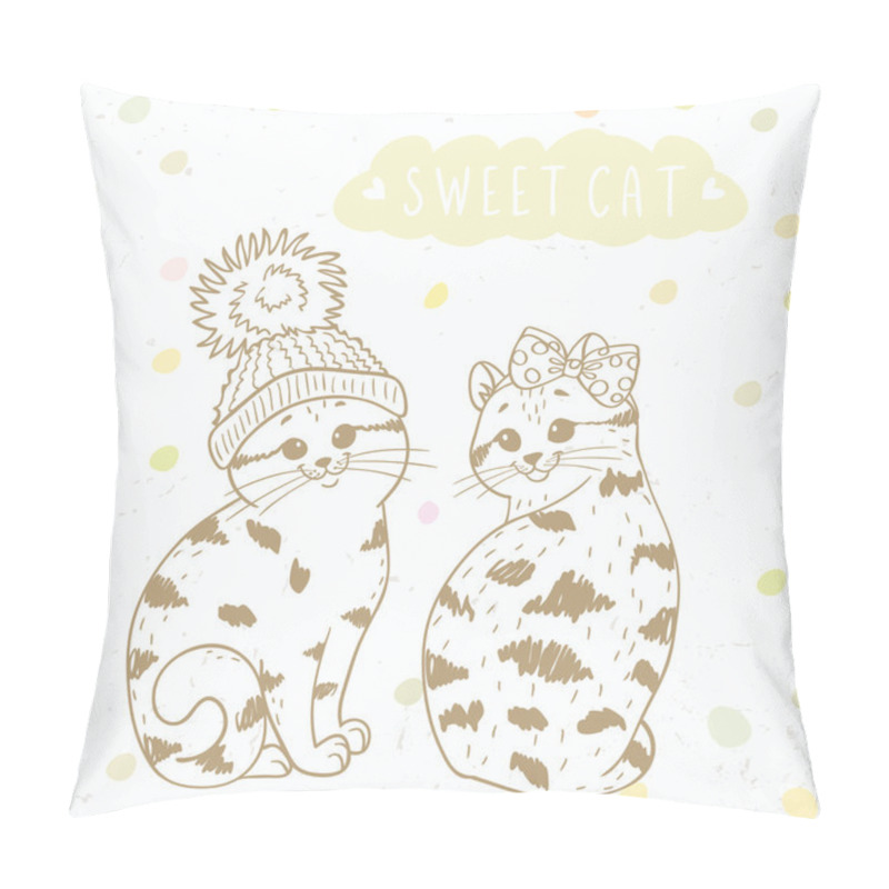 Personality  Two Cute Kitten Pillow Covers