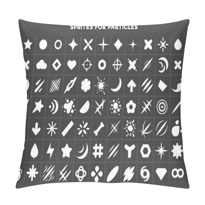 Personality  Sprites For Particles For Creating Games. Set 1. Pillow Covers