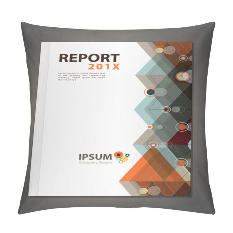 Personality  Modern Annual Report Cover Design Vector, Multiply Triangle And  Pillow Covers