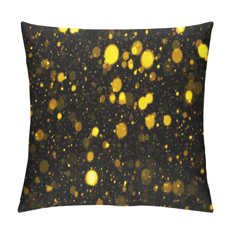 Personality  Falling Snow On Black Background. Pillow Covers