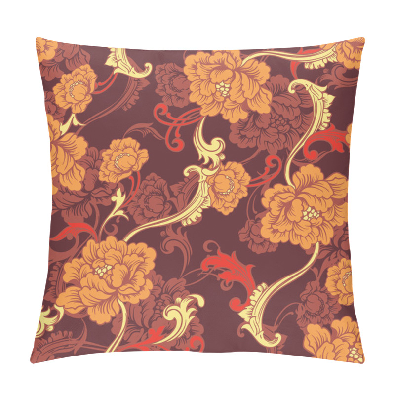 Personality  Seamless Background. Baroque Pattern Pillow Covers