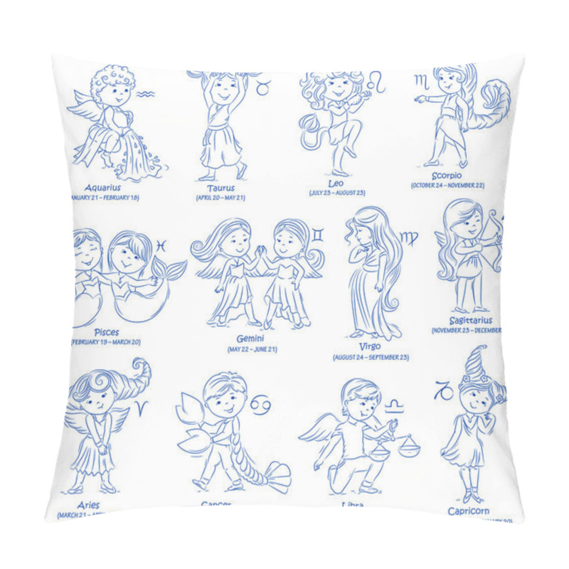 Personality  Horoscope Kids Set Pillow Covers