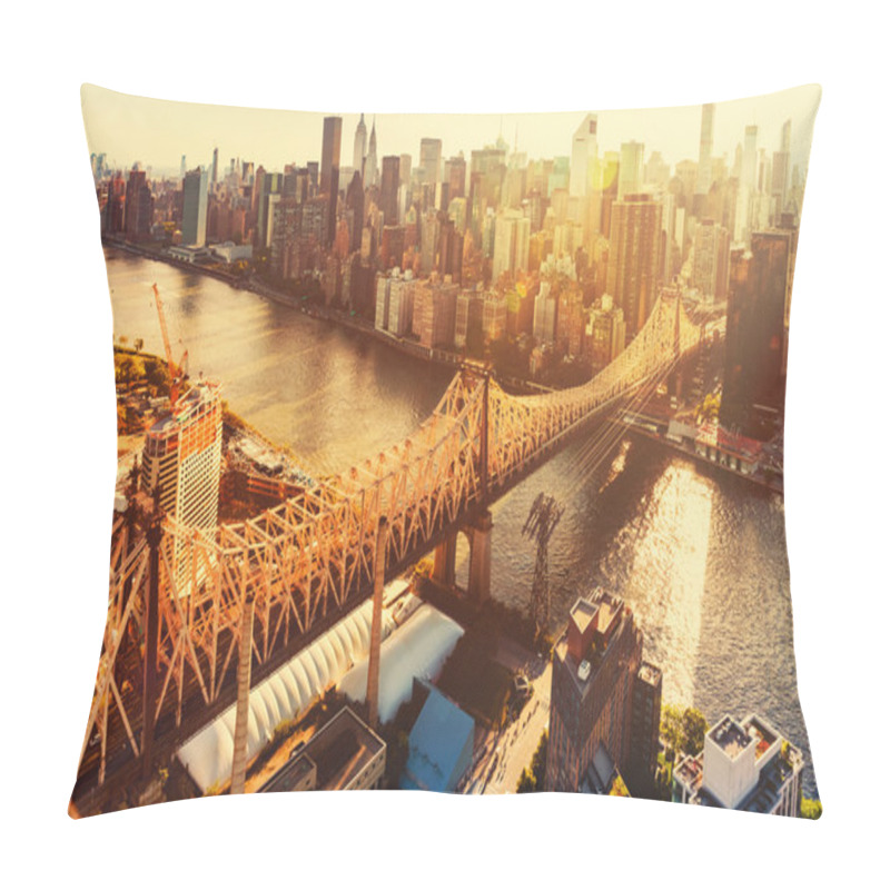 Personality  Queensboro Bridge Over The East River In New York City Pillow Covers