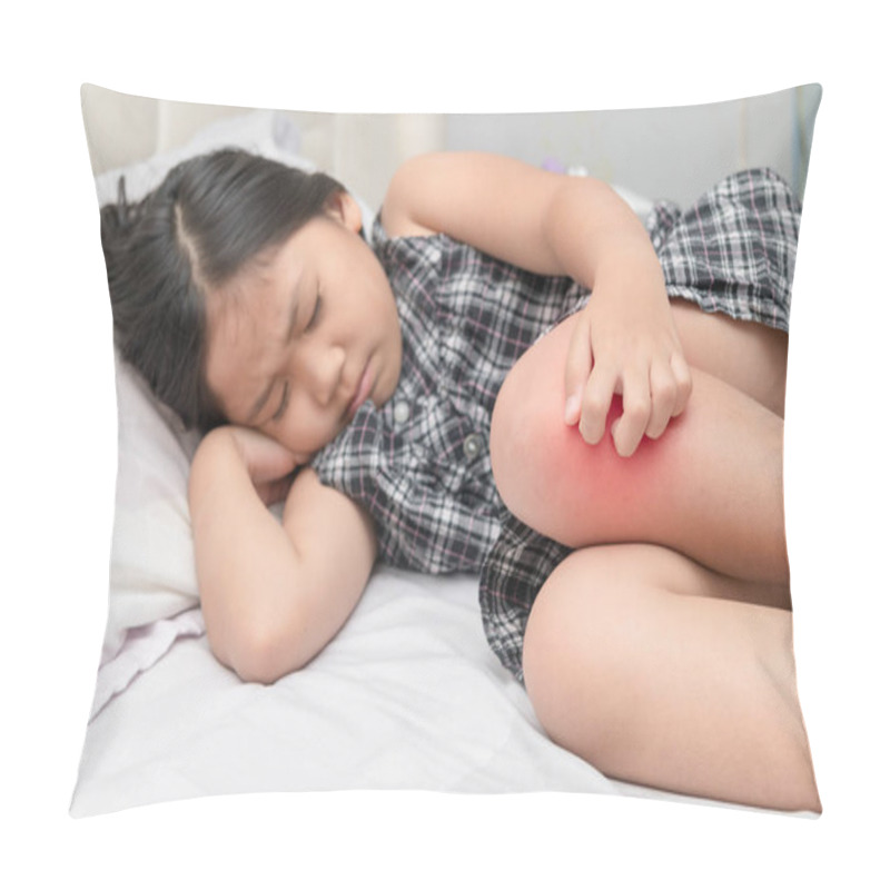 Personality  Hand Scratching ,legs Of Little Girl With Swelling Spot , Pillow Covers