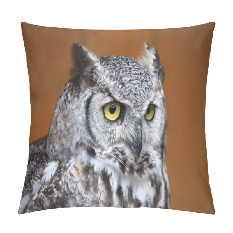 Personality  Great Horned Owl (Bubo Virginianus). Pillow Covers