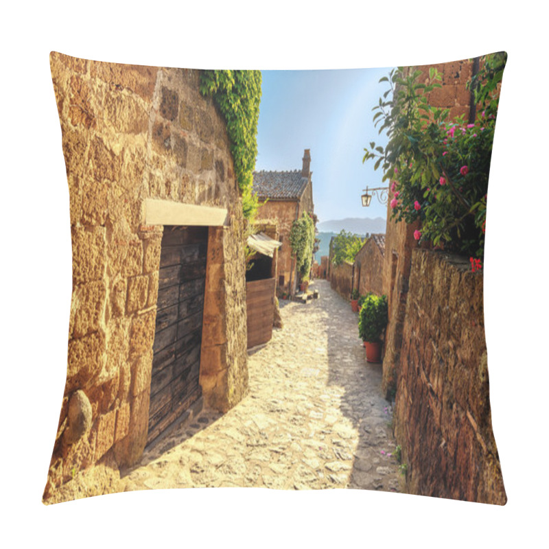 Personality  Sunny Narrows On A Summer Day In An Old Italian Town Pillow Covers